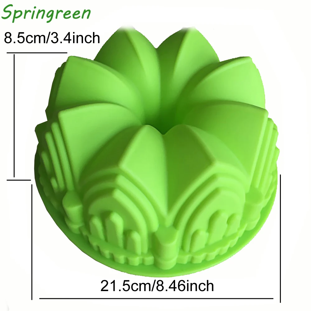 Springreen большая корона замок силиконовая форма для торта 3D противень на день