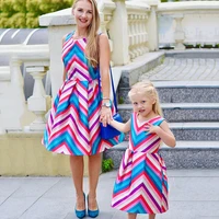 mother daughter dresses 2021 sumer matching family pyjamas mom and daughter tutu skirt little girls dress kids clothes plus size