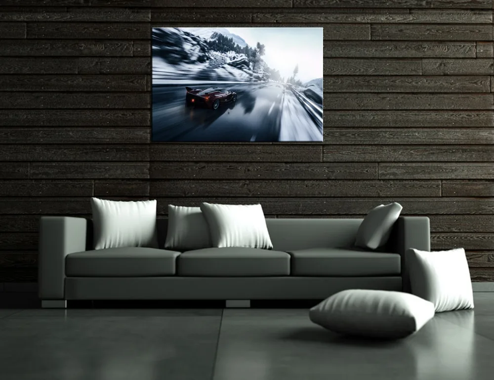 HD Picture Canvas Wall Art Prints Speed Racing Home Decor For Bedroom Modern Painting Poster Artworks Contemporary Mural | Дом и сад