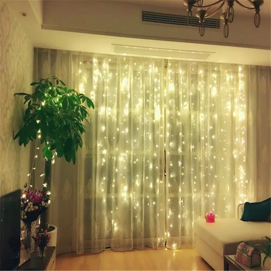 В наличии AC220V 3M x 2M 204LED новогодний Рождественский гирлянда Рождественская