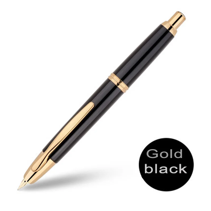 Gold black Пилот ручка Ограниченная серия 18 K золотая ручка офисная пишущая деловая Мужская Подарочная FC-1500R F острый M наконечник - Цвет: Gold black