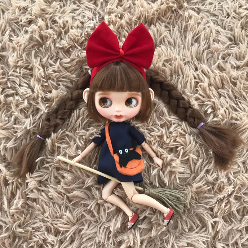 1 компл. Милый японский Kiki услуги доставки костюм Одежда для Blyth, Licca, Azone 1/6 кукла платье одежда аксессуары