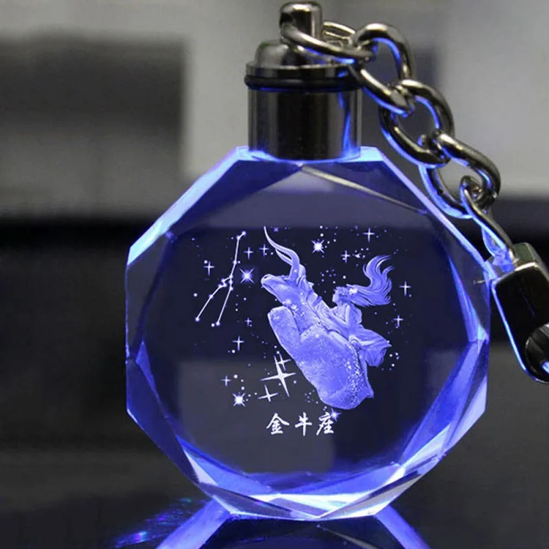 Брелок на День святого Валентина с 3D кристаллами Гравировальный кулон для женщин