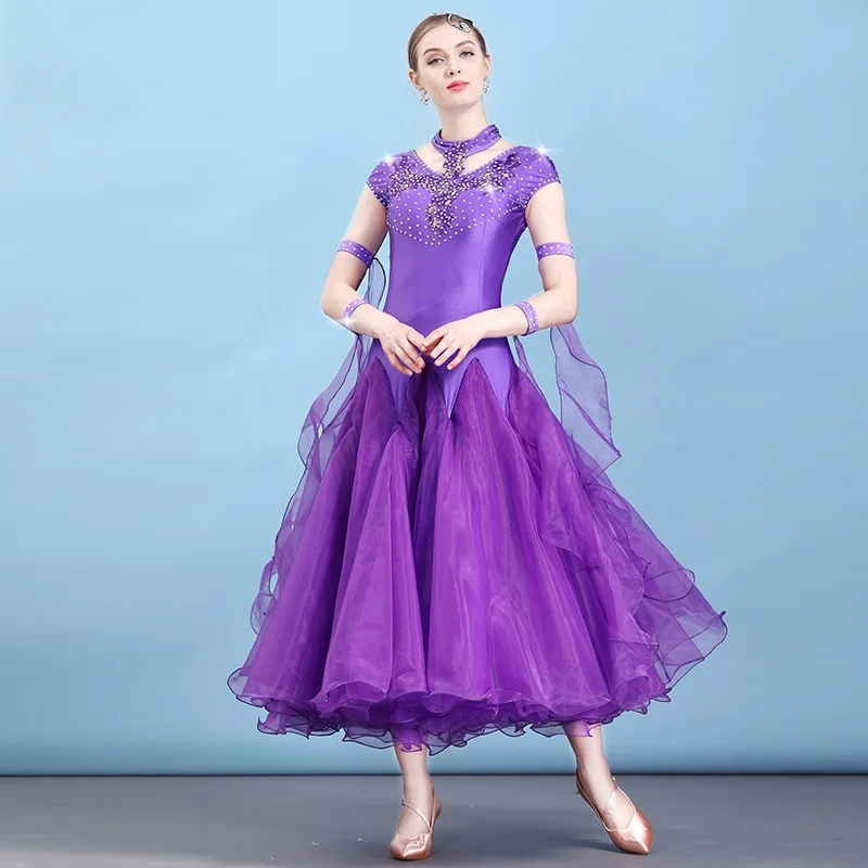 Красное платье для бальной комнаты современных танцев женское стандартное