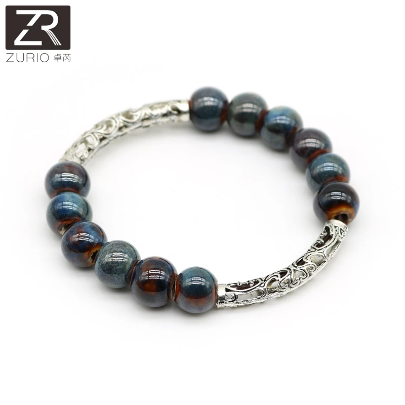 Zurio Женские модные браслеты Национальный стиль Восстановление древних обычаев - керамические изделия высокой температуры ручной работы.