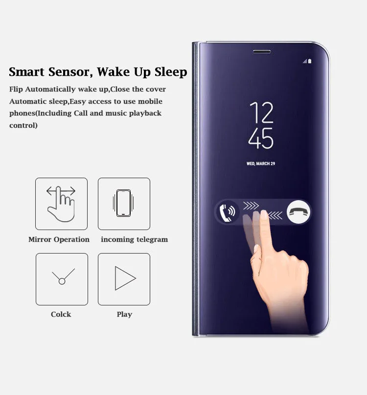 Чехол на для Samsung Galaxy J3, J5, J7 года J530 J330 J730 чехол для ЕС Версия Smart View Флип Роскошный стенд прозрачный зеркальный чехол для телефона