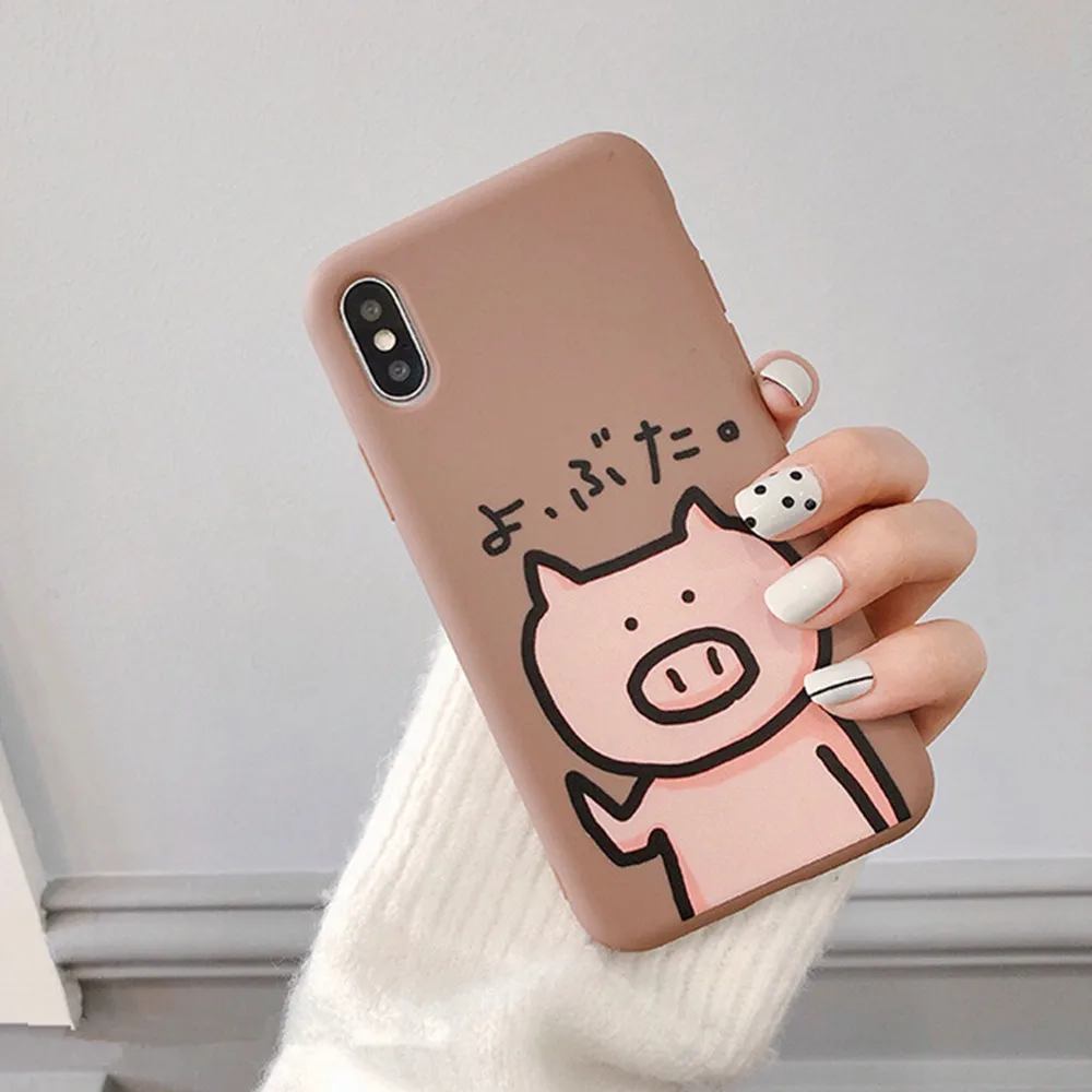Мягкий мультяшный чехол для телефона iphone 6 6s 6plus 6splus 7 8 7plus 8plus XR X XS XSMAX милый с