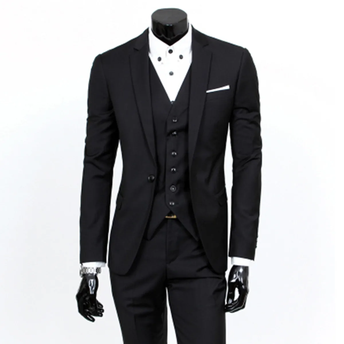 LEFT ROM (Jacket+Pants+Vest) Men Suit Brand business Blazers Jacket Formal Dress Set Male Wedding Groom Tuxedos three-piece | Мужская