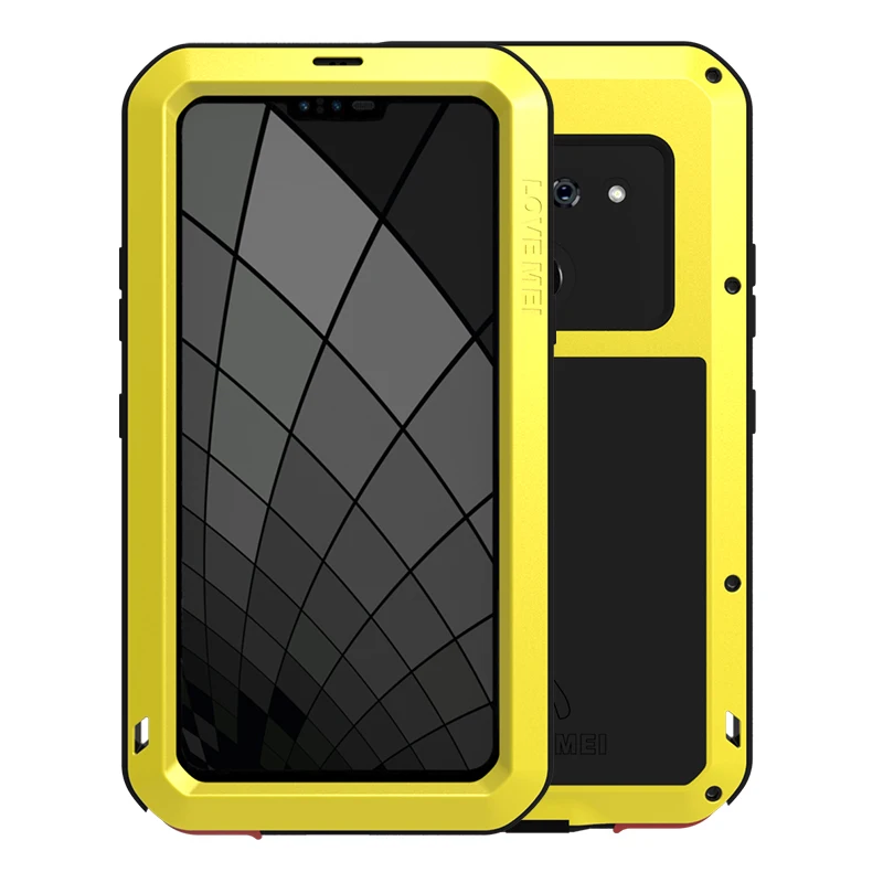 yellow Gorilla glass) LOVE MEI мощный чехол для LG G8 ThinQ чехол для телефона LG G8 Водонепроницаемый Алюминиевый металлический Броня чехол для телефона LGG8 - Цвет: yellow