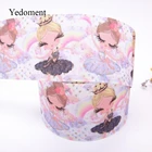 Лента Grosgrain для рукоделия, 10 ярдов, 1 дюйм, 25 мм1,5 дюйма, 38 мм, с лебедем, балериной, для рукоделия, банты для волос, украшение на день рождения M19031901