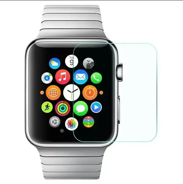 9 H Премиум Закаленное стекло для Apple watch 38 мм 42 мм прозрачная цветная стеклянная Защитная пленка для экрана 50 шт./партия