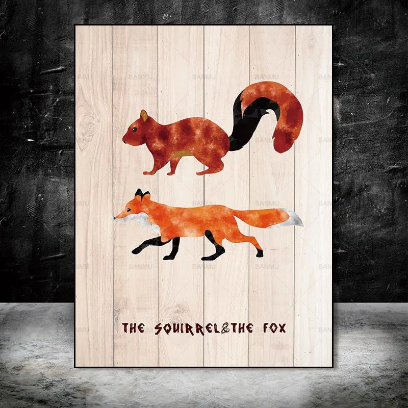 

paintings on canvas wall decor art prints cartoon animals on canvas art poster home art decor no frame modern art home picture