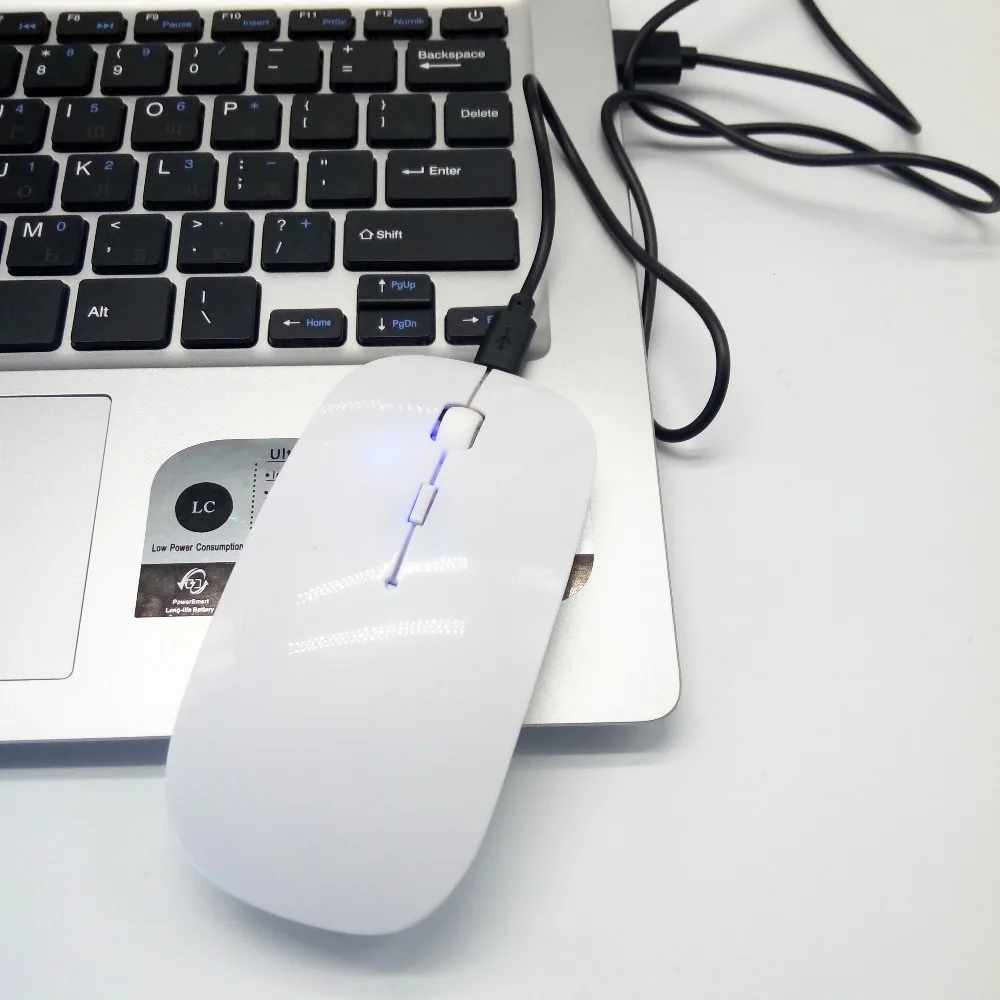 Rechargeable Wireless Mouse T5 Slient Button Ultra thin Mute Optical Slim mice with Charging Cable for Computer Laptop | Компьютеры и