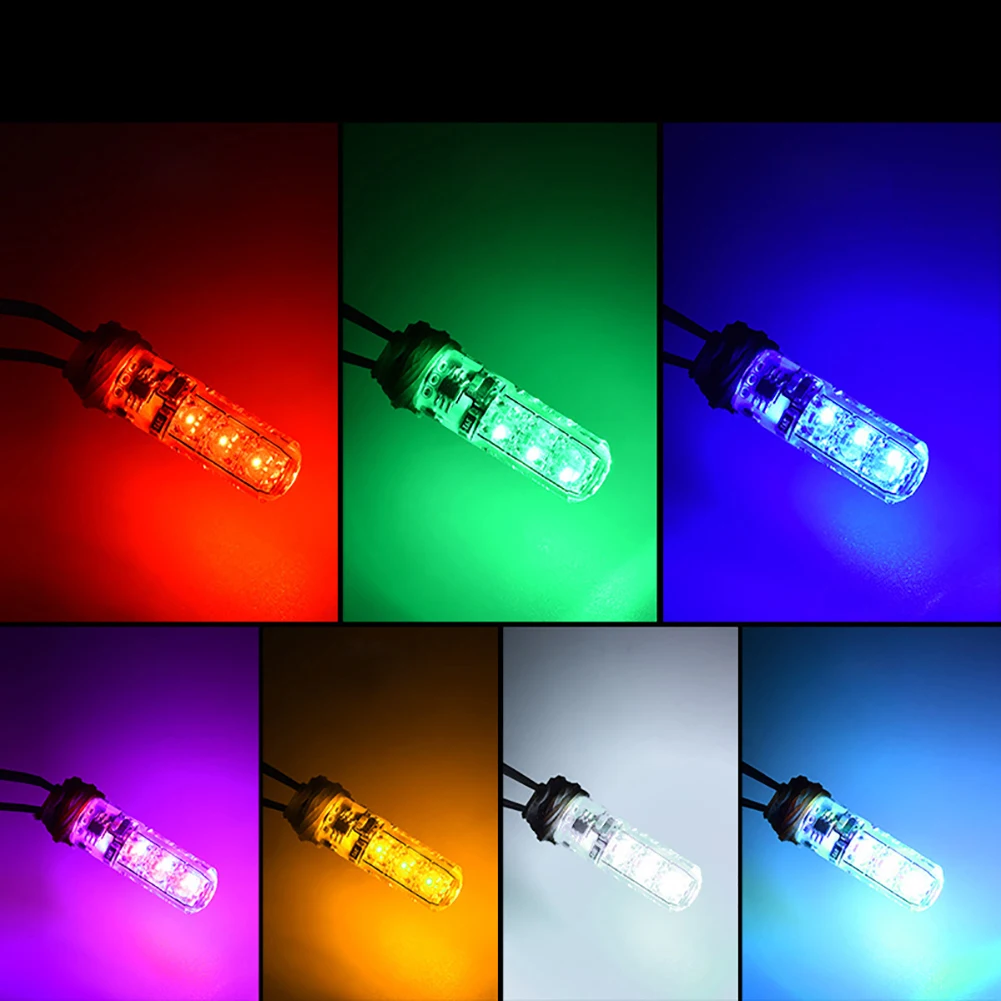 5050-6SMD RGB светодиодный пульт дистанционного управления автомобиля многоцветный W5W боковой Светильник лампы внутренний светильник ing автомобильный парковочный светильник