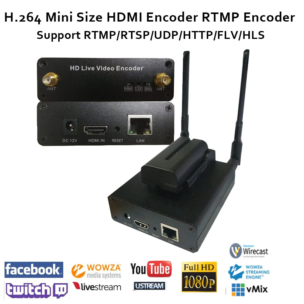 Преобразователь для HD видеокамеры es1:h.264 с поддержкой RTMPS RTMP RTS RTSP UDP RTP FLV M3U8 прямой