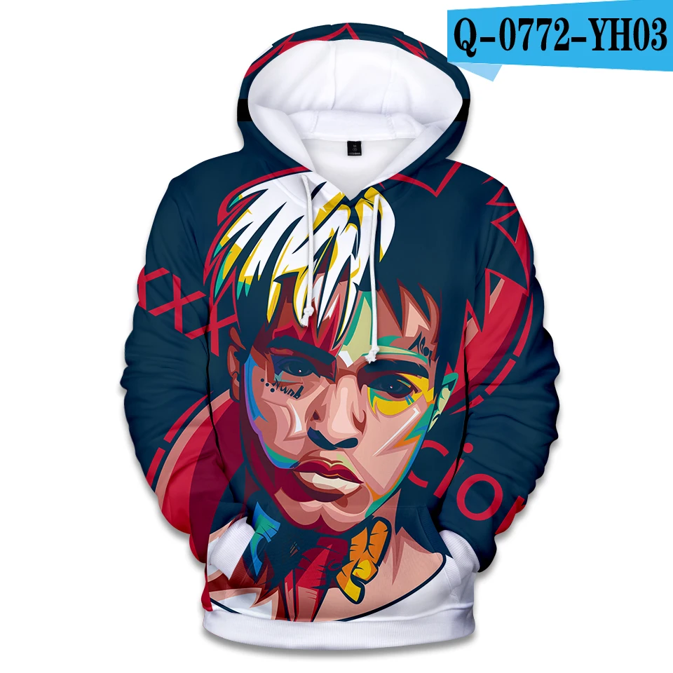 Хит рапер Xxxtentacion 3D толстовки мужские/женские модные высококачественные 3D стильные Harajuku Xxxtentacion мужские толстовки - Цвет: 3D-4