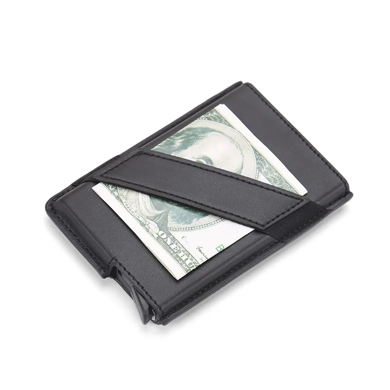2019 New Metal Card Holder RFID Aluminium Alloy Credit PU Leather Wallet Antitheft Men Automatic Pop Up | Багаж и сумки