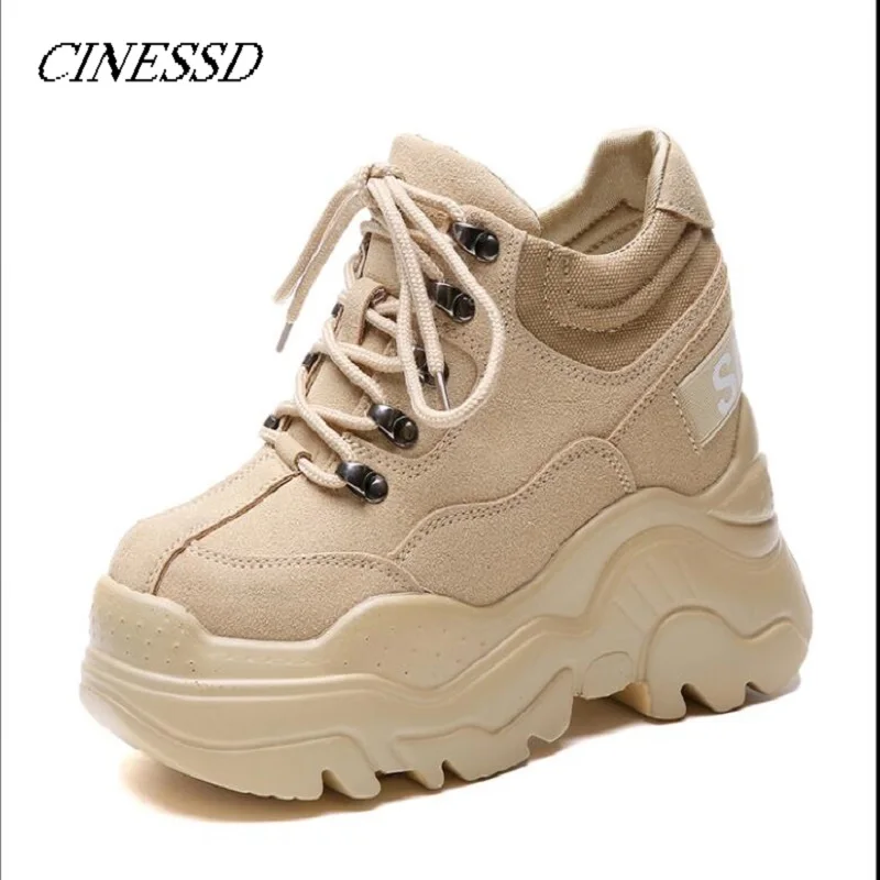 

Women thick-soled and high 2019 spring and autumn new They are versatile WOMEN celebrity high-heel sneakers SHOES