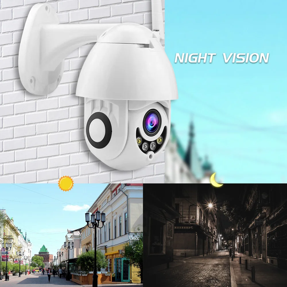 1080 P Скорость купол Камера открытый WI FI Беспроводной панорамная Регулируемая IP 2