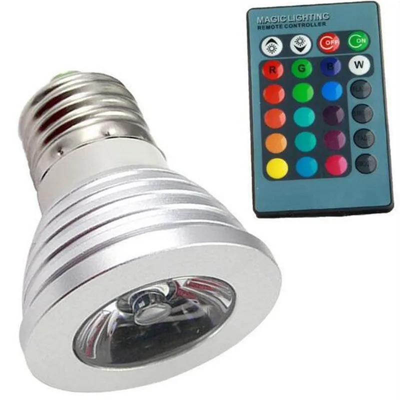 7 Вт GUI0 цветная (RGB) Светодиодная лампа 16 Цвет Сменные сценического Света RGB