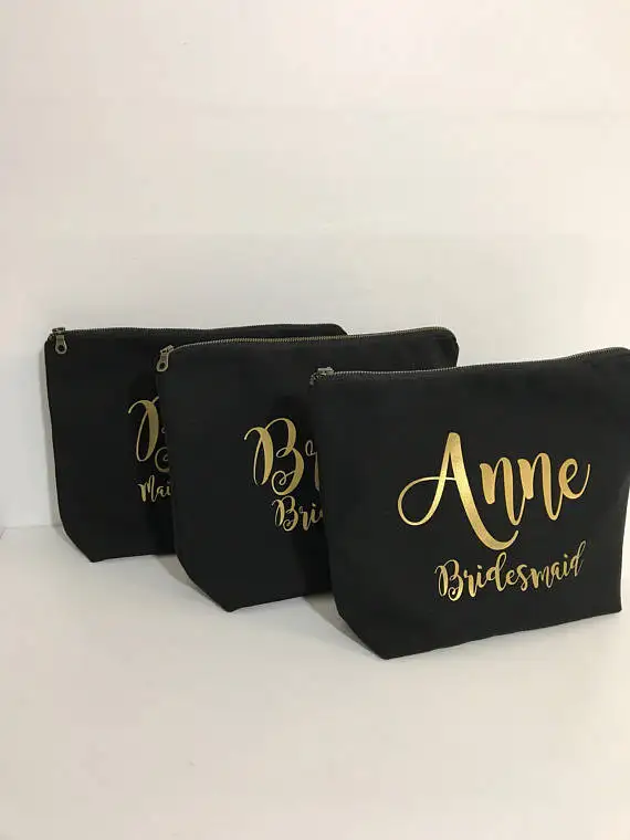Personaliz name Make Up title свадебный подарок для подружки невесты косметичка сумочки