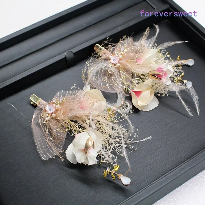 3 шт./комплект заколка для невесты из шелковой пряжи | Украшения и аксессуары