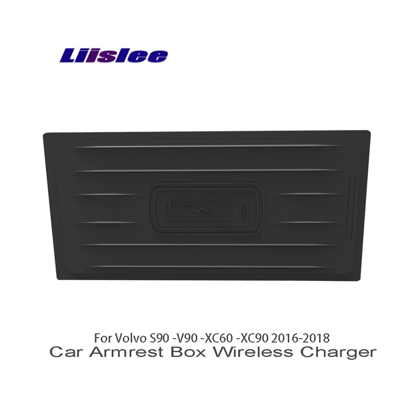 Liislee Wifi зарядное устройство для хранения автомобильных чашек рамка Volvo S90/V90/XC60/XC90
