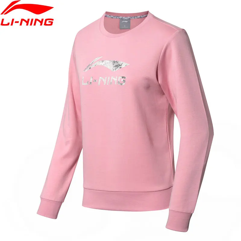 Li Ning женский трендовый свитер прямой крой вязаный 87% хлопок 13% полиэстер Удобная