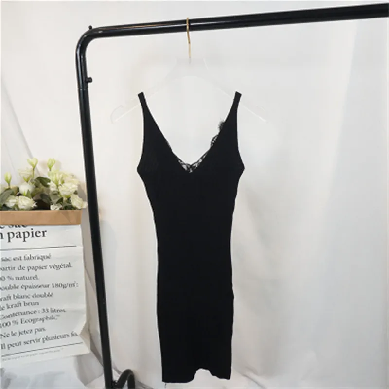 Autumn 2018 Women's clothing Korean version of the knitting vest women's sweater skirt thin lace dress basic top PZ627 | Женская