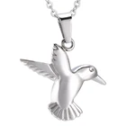Летающая птица с высокой полировкой урна Колибри памятный пепельный ожерелье-сувенир фотоколье 20 ''звеньевая цепь