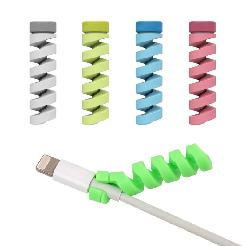 Устройство для защиты кабеля usb противоударное Силиконовое спиральное