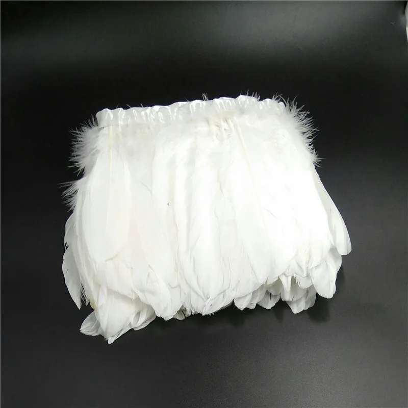 High Quality 15-18CM White Goose Feather Trim Fringe decorative feathers | Дом и сад