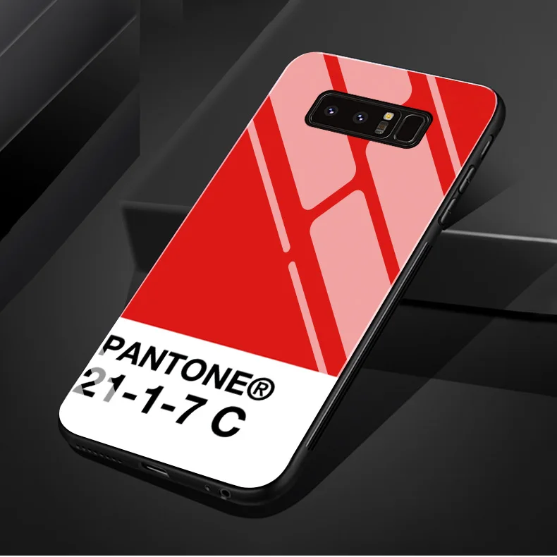 Новые Pantone для samsung S8 S8plus S9 S9plus note8 note9 S10 S10plus Цвет закаленное стекло чехол для телефона