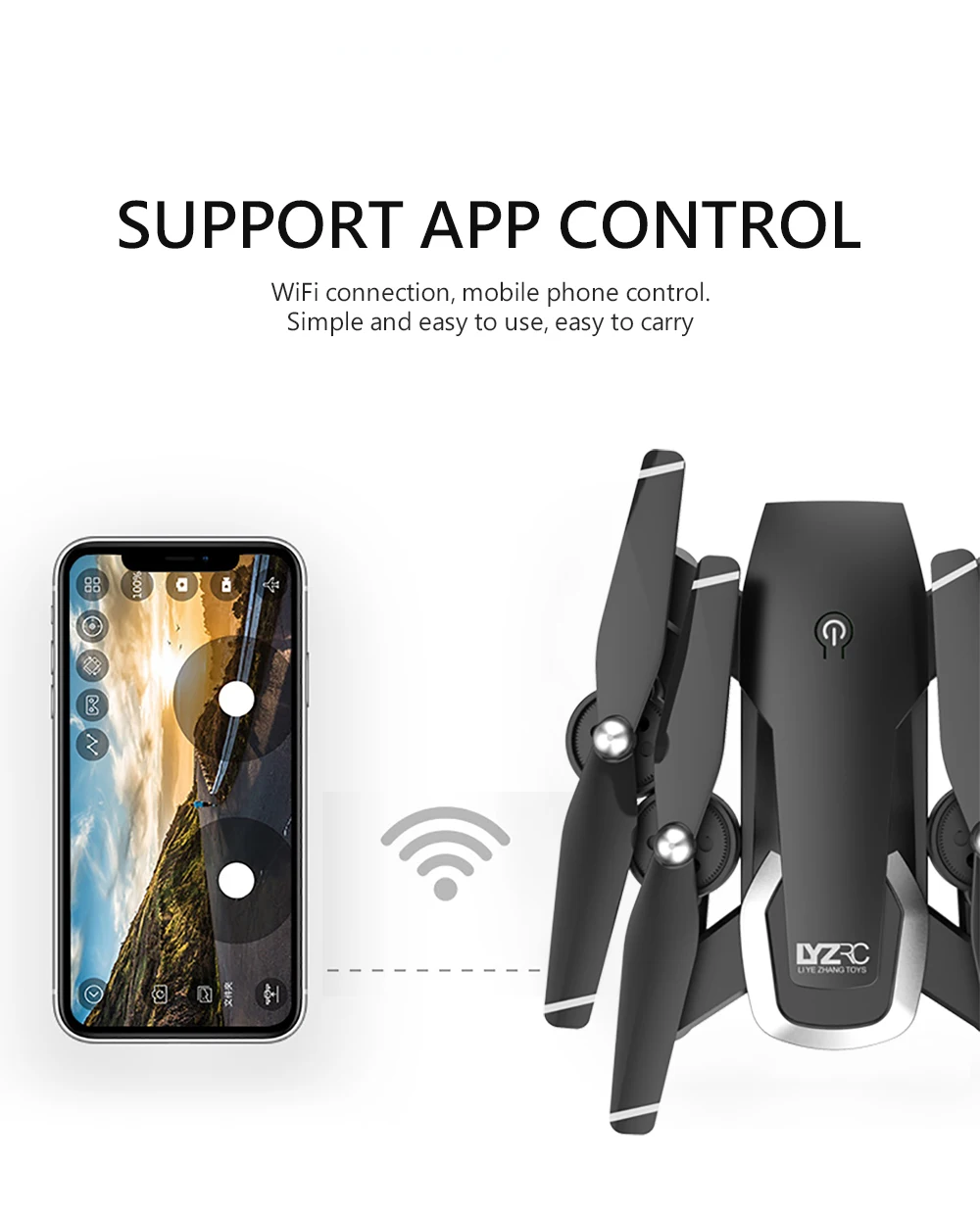 HY107 Дроны с камерой широкоугольный HD двойной камерой Дрон Wi-Fi FPV высота удерживайте за мной складной RC Квадрокоптер с камерой