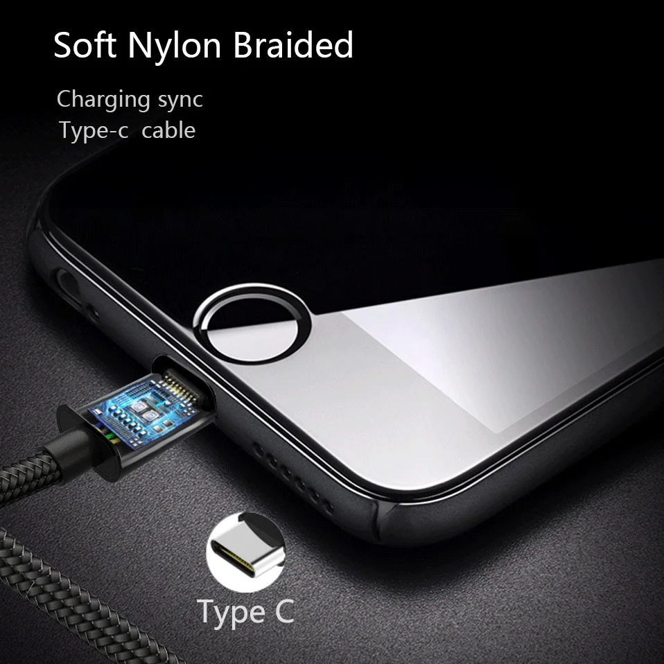 2A Тип usb C кабель для Xiaomi Redmi Note 7 mi9 USB samsung S9 плюс провод быстрого заряда USB-C