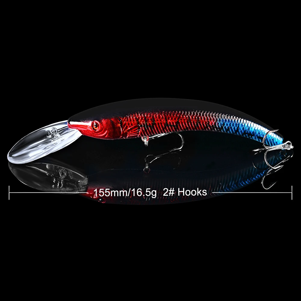 10pc/Lot 2019 Sunlure Top Sale Minnow Painting Fishing lure 6.1&quot-15.5cm Bait 16.5g-0.58oz Tackle With BKB Hook | Спорт и