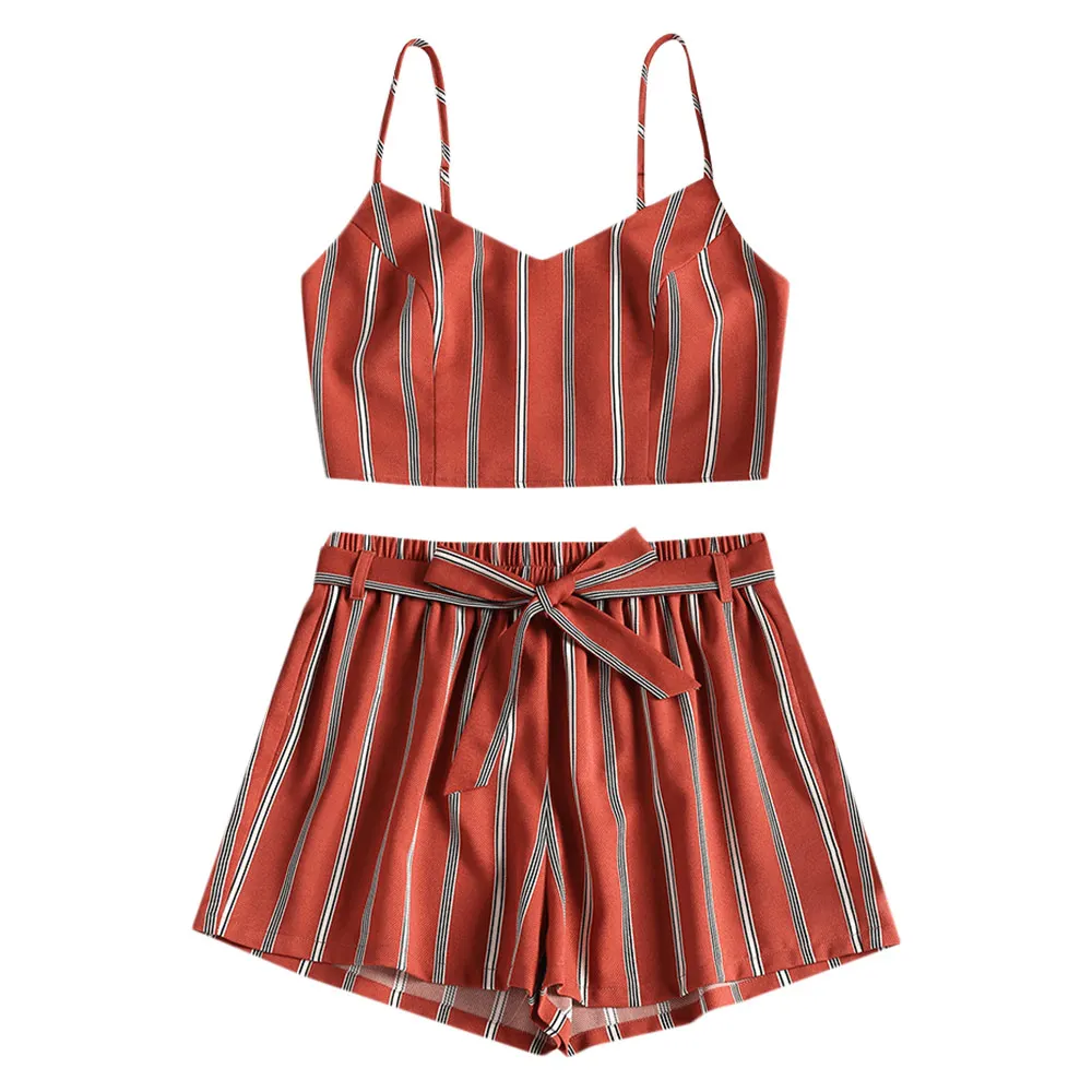 Женский костюм-двойка ZAFUL комплект из двух предметов: топ с высокой талией и