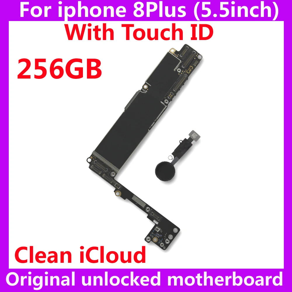 Бесплатный iCloud материнская плата для iphone 8 Plus 256 ГБ оригинальная IOS системная