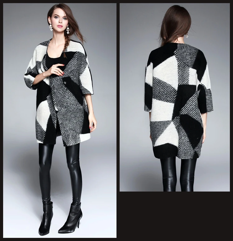 Контракт Пальто Новый Стиль Длина Зима Лин Сетки Семь Теплые Стеганые | Женская