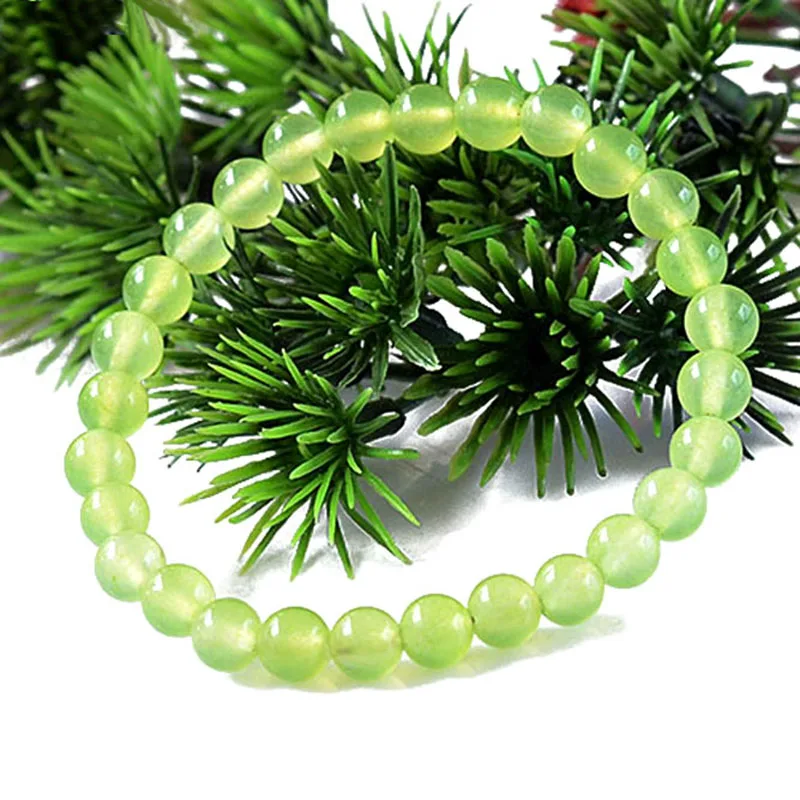 Высококачественные виноградные браслеты Chrysoprase для женщин 6-8 мм круглые каменные бусы «сделай сам» ювелирные изделия LB060125