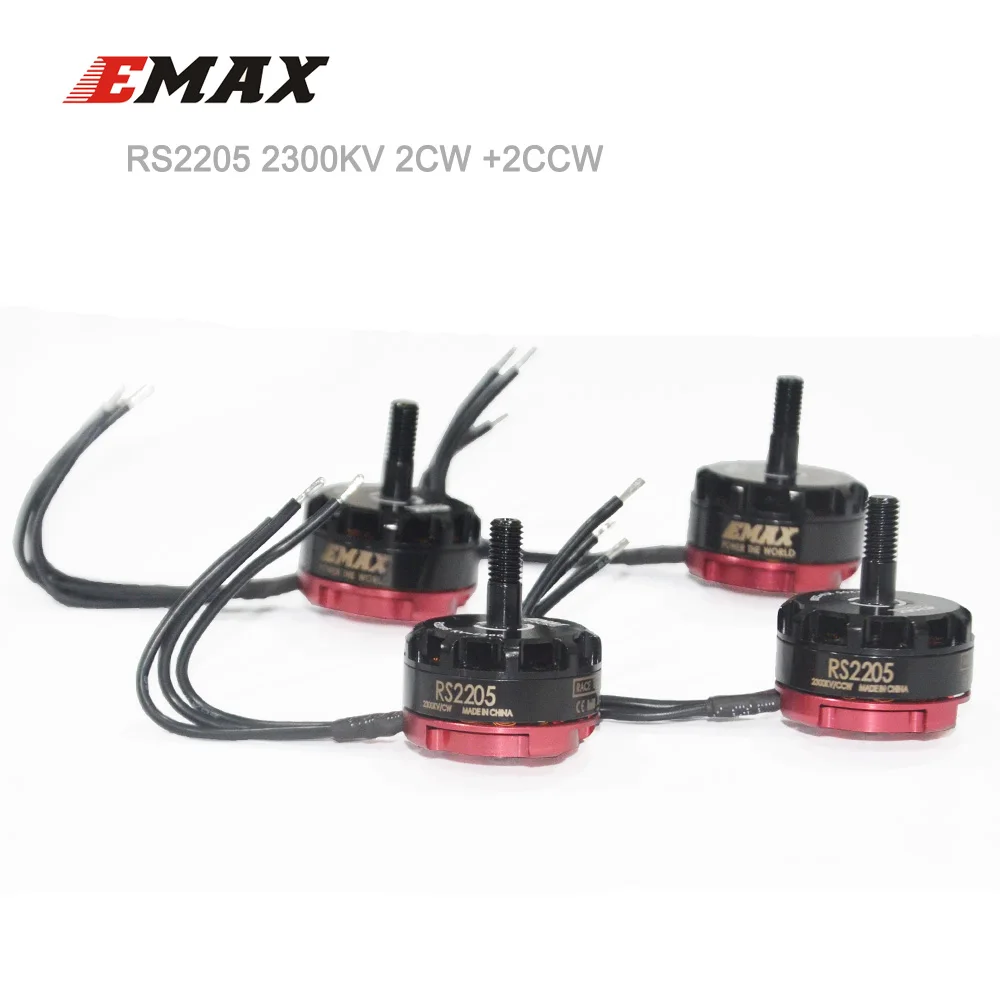 4 шт. EMAX RS2205 2CW + 2CCW Красный Нижний гоночный бесщеточный двигатель для FPV