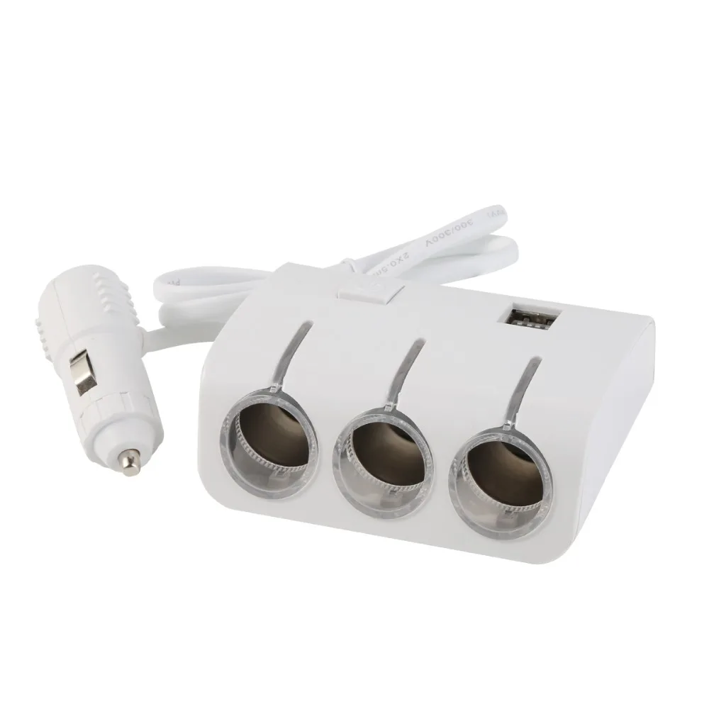 Автомобильное зарядное устройство с двумя usb-портами 3 порта 12-24 В прикуриватель
