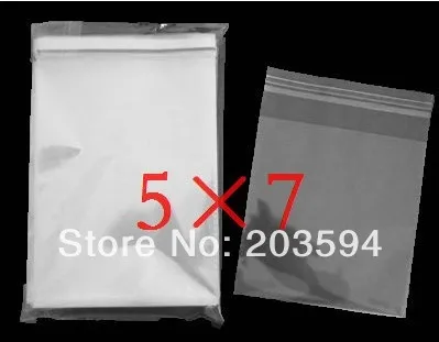 

3000pcs/lot OPP Clear Self Adhesive Seal Pack Bags 5x7cm Cellophane / BOPP / Poly Bags 2"X3"(inch)