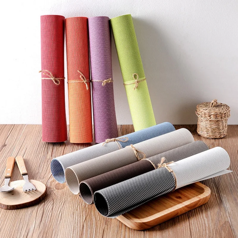 2PCS/Lot PVC European Table Mat Dinner Placemat Slip Resistance Dinning Decorating | Дом и сад