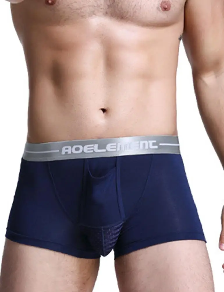 Royal blue MISSKY мужские боксеры Модальные u-дизайн выпуклая сумка для пениса нижнее белье мягкое нижнее белье Боксеры - Цвет: Royal blue