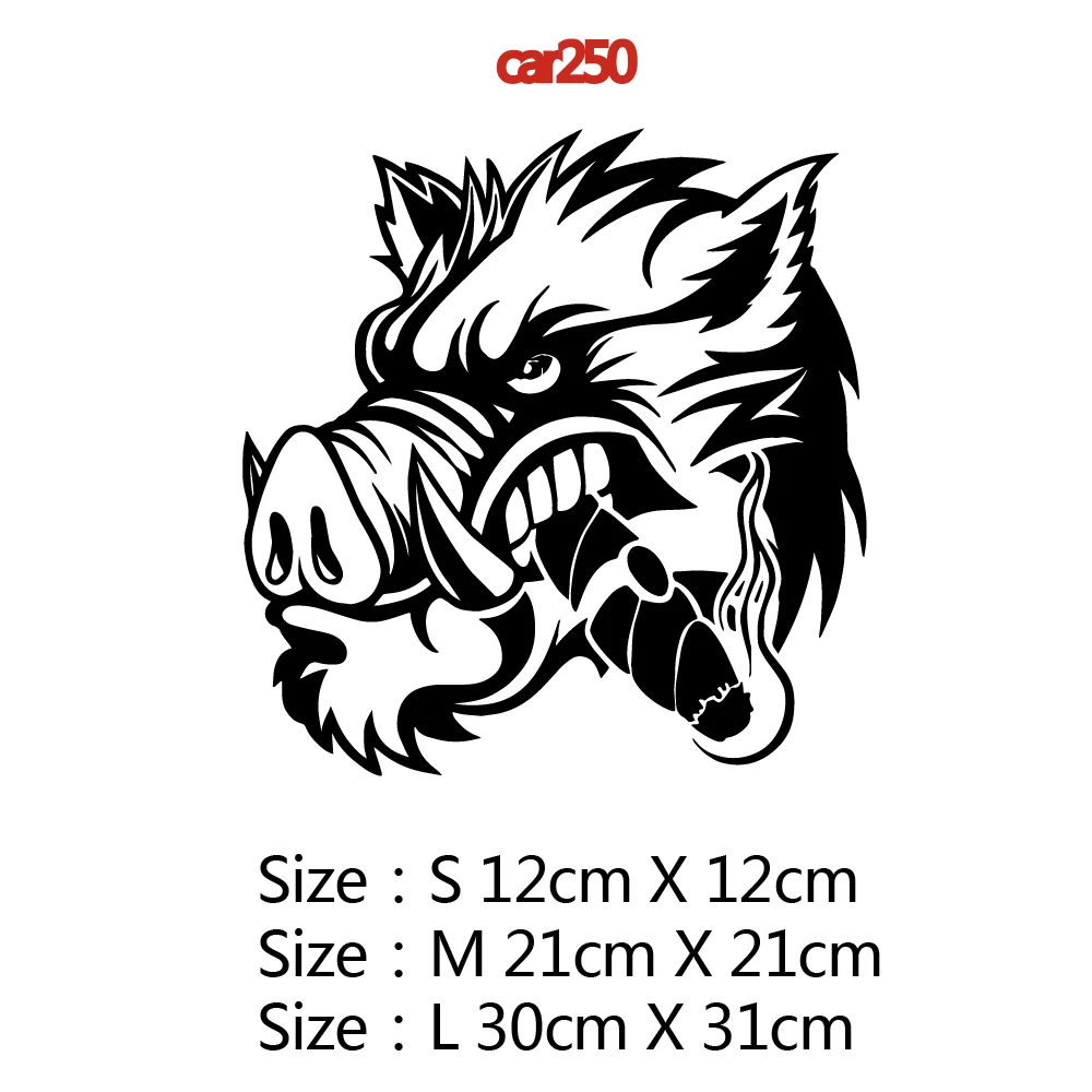 Интересные дикий кабан Смешные автомобильные стикеры наружных Светоотражающие