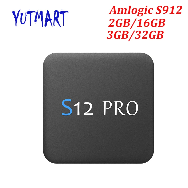 S12 PRO Smart Android 7 1 ТВ приставка Amlogic S912 Восьмиядерный 3G 32G 2 4 GHz/5 8 GHz Wifi 4K BT4.1 TV Box 2GB