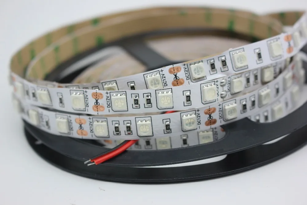 12V 2835/5050 SMD 60 светодиодов/m УФ 395 405nm Ультрафиолетовый водонепроницаемый фиолетовый
