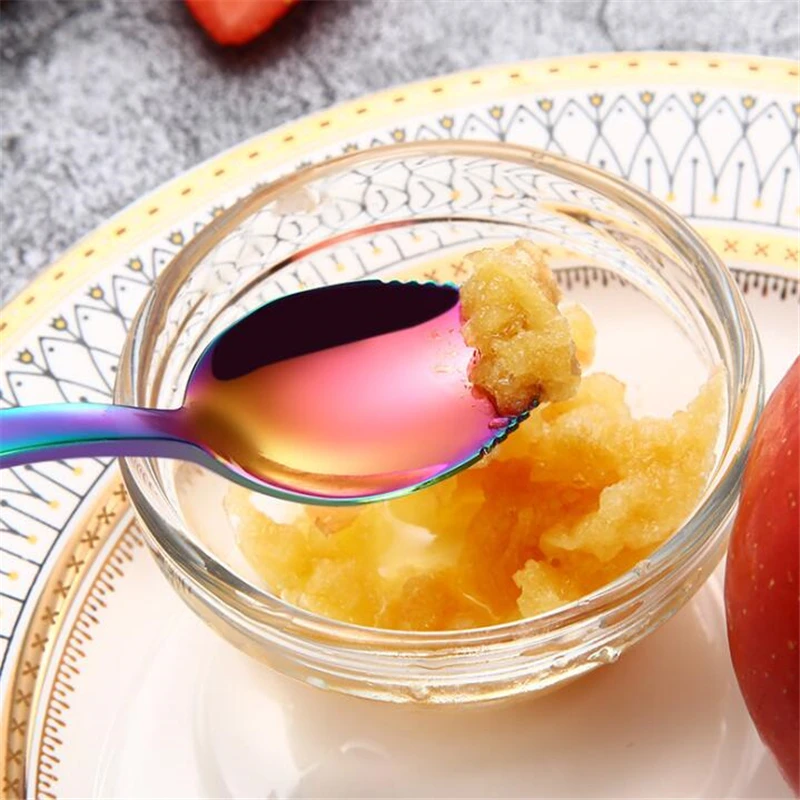 Новая ложка для фруктов из нержавеющей стали яблоко соскабливающая с зубчатой