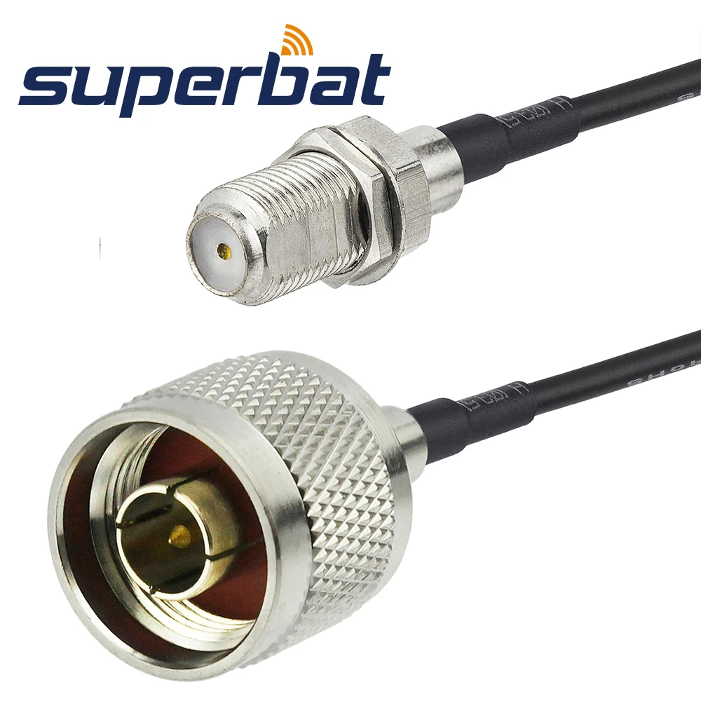 Superbat N разъем прямой F штепсельно гнездовой комплект кабель Пигтейл RG174 15 см ВЧ